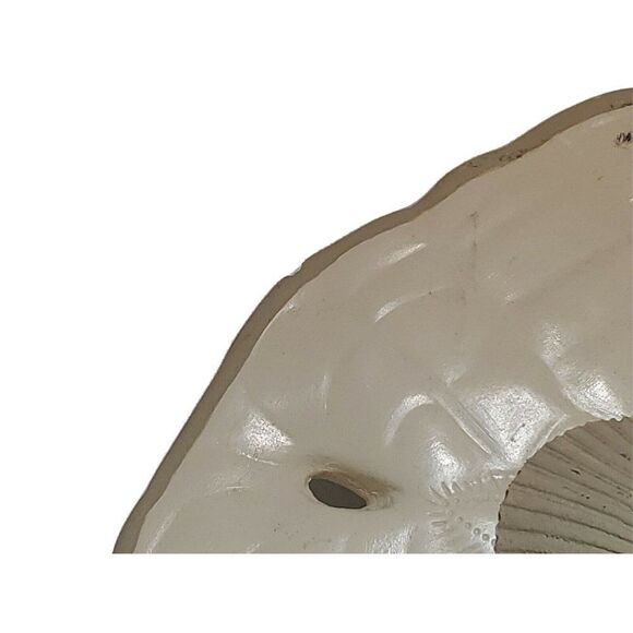 Vintage Large 11" Ceramic Seashell Wall Decor Beachcomber Sanddollar Nautical - Picture 3 of 4